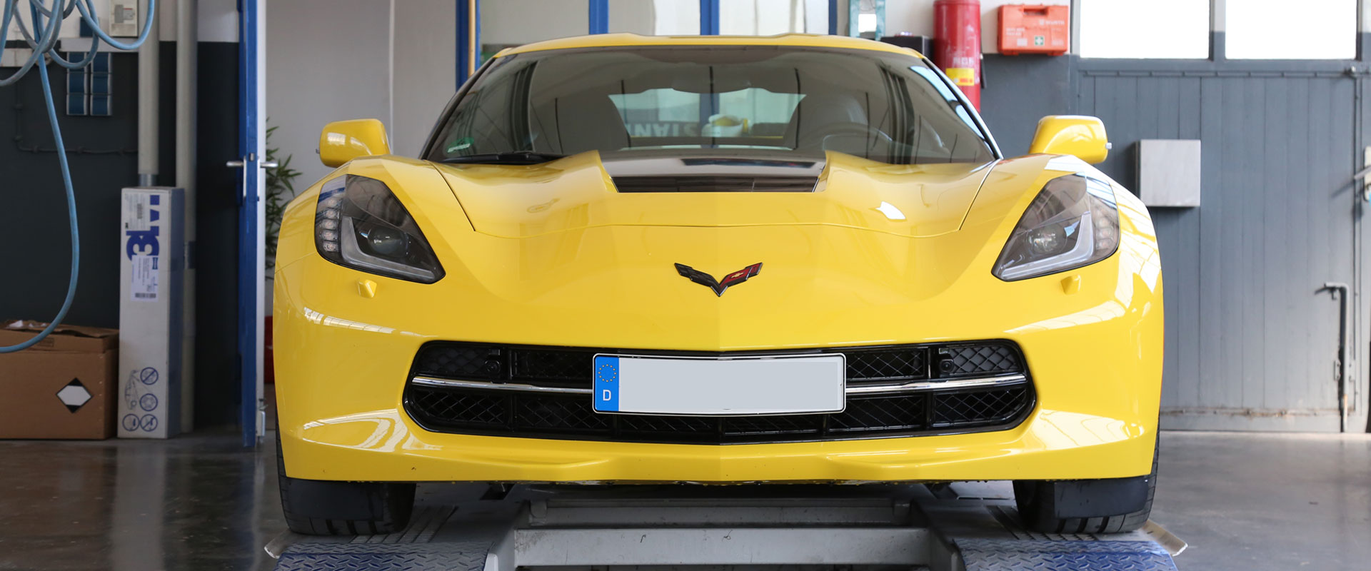 Gelbe Corvette